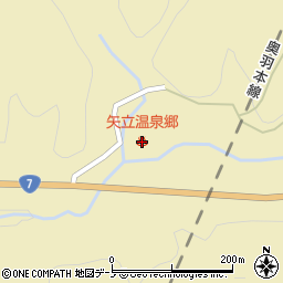 矢立温泉郷周辺の地図