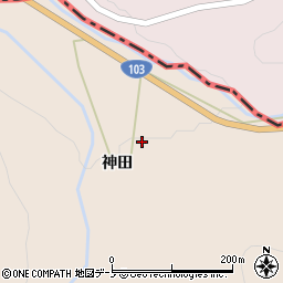 秋田県小坂町（鹿角郡）十和田湖（神田）周辺の地図