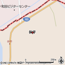 秋田県鹿角郡小坂町十和田湖休平周辺の地図