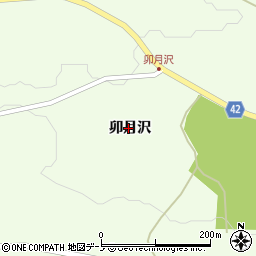 青森県南部町（三戸郡）森越（卯月沢）周辺の地図