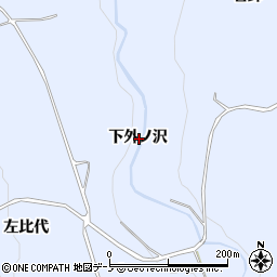 青森県三戸郡南部町下名久井下外ノ沢周辺の地図