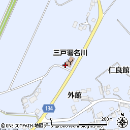 青森県三戸郡南部町下名久井下タ町周辺の地図