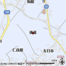 青森県三戸郡南部町下名久井後道周辺の地図