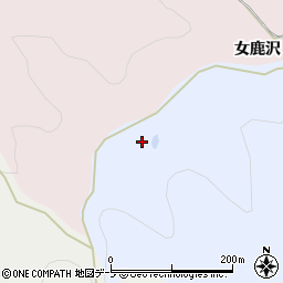 青森県三戸郡南部町虎渡女鹿沢周辺の地図