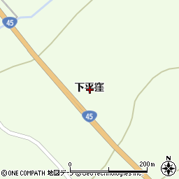 青森県三戸郡階上町道仏下平窪周辺の地図