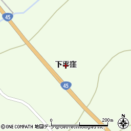 青森県階上町（三戸郡）道仏（下平窪）周辺の地図