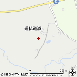 青森県三戸郡階上町赤保内道仏道添周辺の地図