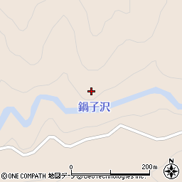 鍋子沢周辺の地図