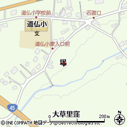 青森県三戸郡階上町道仏堤周辺の地図