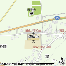 道仏小学校前周辺の地図