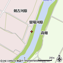 青森県南部町（三戸郡）剣吉（留場河原）周辺の地図