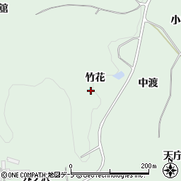青森県三戸郡南部町福田竹花周辺の地図