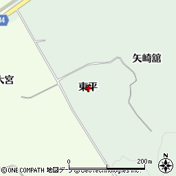 青森県三戸郡南部町福田東平周辺の地図