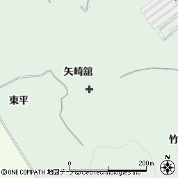 青森県三戸郡南部町福田矢崎舘周辺の地図
