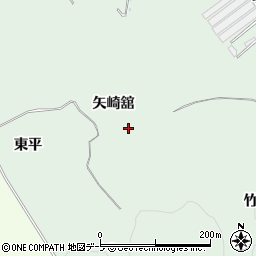 青森県南部町（三戸郡）福田（矢崎舘）周辺の地図