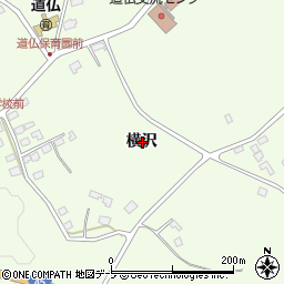 青森県三戸郡階上町道仏横沢周辺の地図