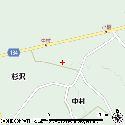 青森県南部町（三戸郡）杉沢（ヲカハミ）周辺の地図