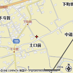 青森県三戸郡南部町斗賀土口前周辺の地図