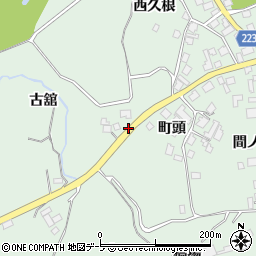 青森県三戸郡南部町福田古舘周辺の地図