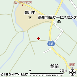 青森県八戸市是川北城下周辺の地図