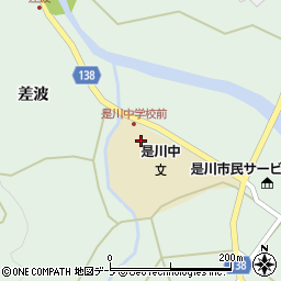 八戸市立是川中学校周辺の地図