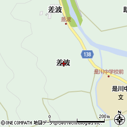 青森県八戸市是川差波周辺の地図