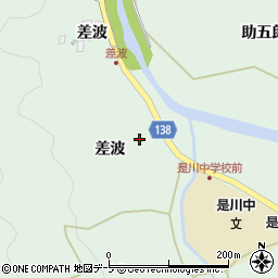 青森県八戸市是川差波57周辺の地図