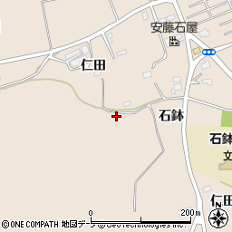 青森県三戸郡階上町角柄折石鉢4周辺の地図