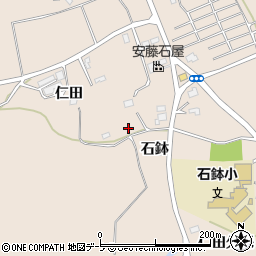 青森県三戸郡階上町角柄折石鉢周辺の地図
