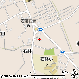 青森県三戸郡階上町角柄折石鉢3周辺の地図