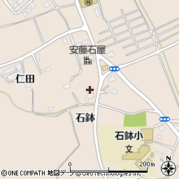 青森県三戸郡階上町角柄折石鉢10周辺の地図