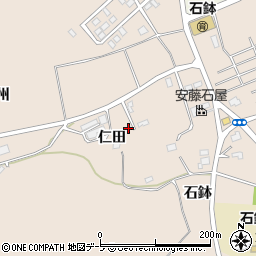 青森県三戸郡階上町角柄折仁田周辺の地図