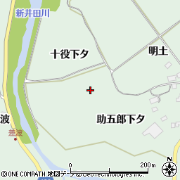 青森県八戸市是川十役下タ周辺の地図