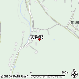 青森県八戸市是川天狗沢周辺の地図