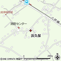 青森県三戸郡階上町道仏浜久保14周辺の地図