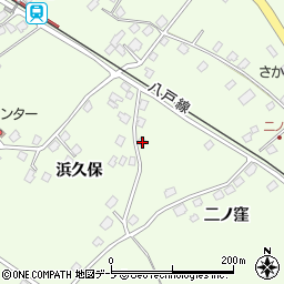 青森県三戸郡階上町道仏浜久保14-45周辺の地図