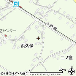 青森県三戸郡階上町道仏浜久保14-9周辺の地図