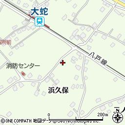 青森県三戸郡階上町道仏浜久保14-55周辺の地図