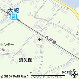 青森県三戸郡階上町道仏浜久保14-59周辺の地図