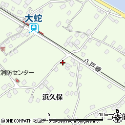 青森県三戸郡階上町道仏浜久保14-58周辺の地図