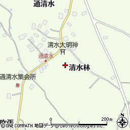 青森県八戸市櫛引清水林周辺の地図