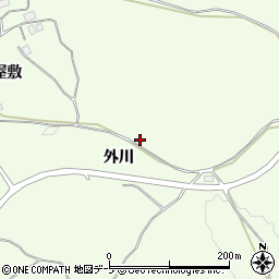 青森県八戸市櫛引外川周辺の地図