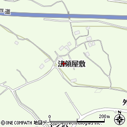 青森県八戸市櫛引法領屋敷周辺の地図