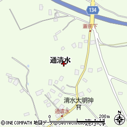 青森県八戸市櫛引（通清水）周辺の地図