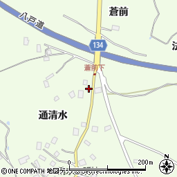 青森県八戸市櫛引通清水3-9周辺の地図