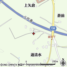 青森県八戸市櫛引通清水8周辺の地図