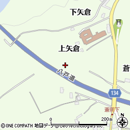 青森県八戸市櫛引（上矢倉）周辺の地図