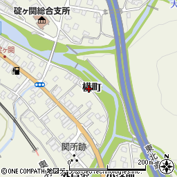 青森県平川市碇ヶ関横町周辺の地図