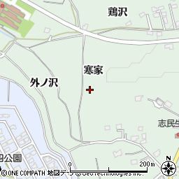 青森県八戸市是川寒家周辺の地図