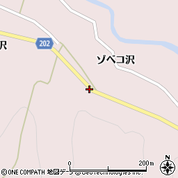 青森県南津軽郡大鰐町島田ゾベコ沢周辺の地図